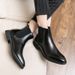 European Warm Series Autumn And Winter New Fleece-Lined Martin Short British Style Mid-Cut Pointed High-Top Leather Boots Men's Shoes_vogvips.com