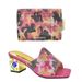 Casual Square Head Chunky Heel Wear Sandals With The Same Style Camouflage Graffiti Stick Diamond Handbag Set_vogvips.com