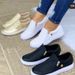 Women's Casual Slip-On Loafers With Zipper - Round Toe Flat Shoes For Autumn Winter, Neutral Style PU Leather Comfortable Walking Shoes_vogvips.com