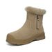 Snow Boots For Women, Winter Women's Shoes With Thick Wool And Sheep Fur, Integrated Women's Boots, Soft Leather Short Boots_vogvips.com