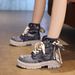 Ripped Denim Martin Boots For Women 2025 New Thick Sole Autumn Lightweight Breathable_vogvips.com