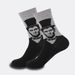 Men's trend mid-tube stockings stockings high tube personality figures oil painting sports cotton socks_vogvips.com