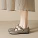 French Mary Jane Shoes Flat Bottom With Shallow Mouth Single Shoes Women's Spring Soft-soled Ballet Shoes_vogvips.com