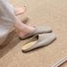 Genuine Leather Slip-on Shoes, 2025 New Spring-summer Model, Soft Upper And Sole, Comfortable Mules With Lychee Pattern,_vogvips.com