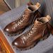 European Warm Series British Style Martin Men Genuine Leather Winter Work High Thick Sole Top Layer Cowhide Boots New Casual_vogvips.com