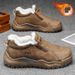 Winter Men's Shoes, Fleece-Lined And Thickened Cotton Shoes, Men's Casual Non-Slip Thick-Soled Cold-Resistant Warm Cotto_vogvips.com