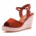 Women’s Shoes Fashion Mary Jane Fish Mouth Wedge Sandals Round Head Waterproof Platform Rope Wedge Sandals Women_vogvips.com