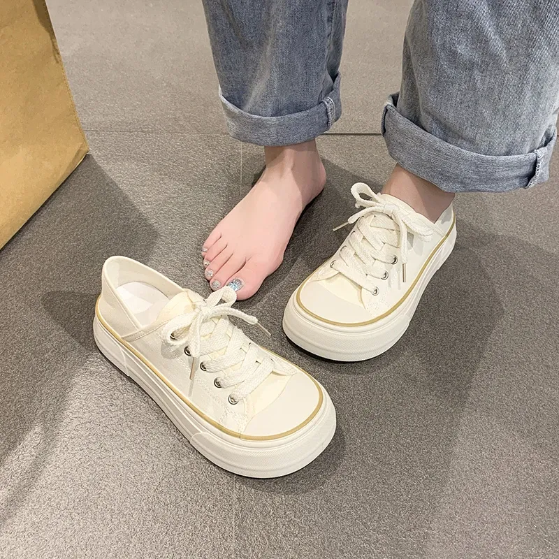 2025 Woman Casual Shoe Spring New Fashionable Korean Style Soft Bottom Anti-slipepry Versatile Daily Simple Low-top_vogvips.com