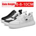Elevator Height Increase Sneakers For Men 10cm Sports Casual Invisible Inner Heightening 8cm White Shoes_vogvips.com