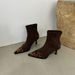 ShoeVault Pointed Toe For Women 2024 Autumn Winter New Suede Leopard Print Patchwork Stretch Slim European And American Style Thin_vogvips.com