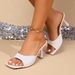2026 Spring/Summer New 's Shoes Stiletto High Heels Fashion Outdoor Peep Toe Stone Pattern Large Size Slippers For_vogvips.com