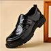 2024 Autumn Winter New Trend Soft Black Thick Sole Breathable Veratile Caual Men' Leather Britih Style Buine_vogvips.com