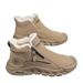 Winter Men's Shoes Fleece-Lined High-Top Martin Boots, Men's Non-Slip Wear-Resistant Work Site Shoes, Thickened Warm Cot_vogvips.com