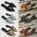 Y+5+L Slides Womens Sandals Pointed Fish Mouth Summer Luxry Flat Slippers Genuine Leather Breathable Comfortable_vogvips.com