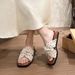 Women's Floral Print Platform Sandals Square Toe Beach Slippers Elegant Fairy Fashionable Versatile_vogvips.com