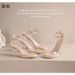 Crystal Glass Transparent High Heels For Women, Spring/Summer Chunky Heel French Sandals, 2025 New Women's Shoes_vogvips.com
