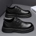 Euro Step Men's 2025 Autumn New Business Formal Genuine Leather Thick Sole Non-Slip British Style Casual Brogue Shoes_vogvips.com
