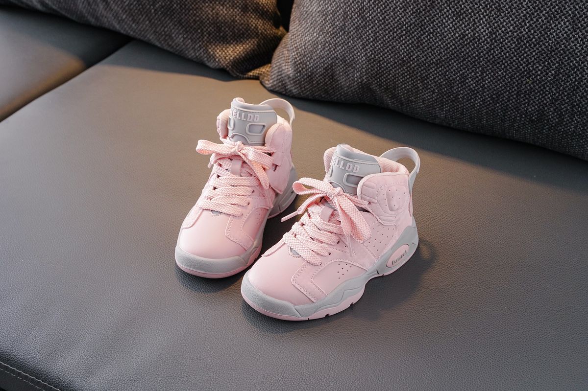 Children's Basketball 2025 Winter New Girls' High-top Fleece-lined Casual Running For Older Kids Korean Style Sports_vogvips.com