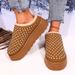 SHLIANG Women Flats Slippers Crystal Platform Suede Mules Shoes Fur Shoes Casual New Winter Warm Cozy Woman Flip Flops Trend Slides X0062_vogvips.com