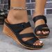 Thick Sole Round Toe One-piece Outwearnew Arrivalsummer Wedge Large Size Women's Fashion Sandals_vogvips.com