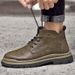 European Warm Series Martin Autumn Winter British Style Mid-top Outdoor Fashion New Fleece Men's Shoes Trendy Work Boots Men_vogvips.com