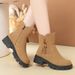 Soft Leather Warm Snow Boots For Women, New Winter With Added Fleece And Thickened Wool, Women's Short Sleeved Cotton Shoes_vogvips.com