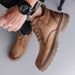New Leather Spring Men's Shoes High-top Men's Heightening Tooling Martin Boots_vogvips.com