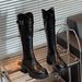 Hot Item~ Shoe Lady Autumn New V-Neck Long Over-the-Knee Thick Sole Height-Increasing Fashion Non-Slip Knight Boots_vogvips.com