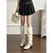 Pointed Toe White High For Women, New Summer Style, Over-the-Knee Thick Heel Riding Boots, Slimming Long Boots With Wide_vogvips.com