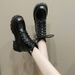 Women's Chunky Sole Winter Boots With Faux Fur Lining, Round Toe Lace-Up Ankle Boots For Casual Wear Boots Snow Boots Ankle Boots_vogvips.com