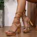 Summer High Heel Waterproof Platform Sandals Rhintone Back Strap Soft Sole Non-Slip Versatile Fashion Women's Lady_vogvips.com