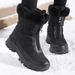 New Autumn And Winter High Top Plus Size Cotton Shoes For Women, Thickened Long Hair And Plush Insulation, Women's Midsole Snow Boots, Short Boots_vogvips.com