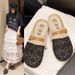 Baotou Half Linen Mesh Breathable Versatile Summer Office Slippers Non-Slip Sandals For Women Wearable Hollow Out_vogvips.com