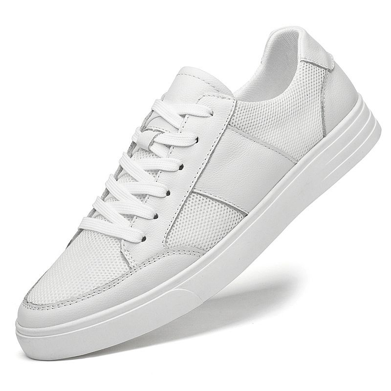 The First Layer Of Men's Shoes Mesh Yarn Breathable Little White Shoes Men's Casual Board Shoes Hollow Mesh Shoes_vogvips.com