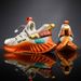 New Korean-Style Blade Sneakers With Breathable Round Toe, Lace-Up, Solid Mesh Design, Summer Sports And Casual Men's_vogvips.com