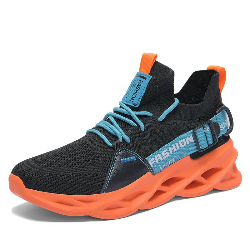 In Stock Extra Large Versatile Trendy Export Men's Flyknit Blade Sole Breathable Lightweight Running Couple Shoes_vogvips.com