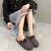 Women's Style Flat Rhinestone Cork Slippers Thick Sole Fashionable Outdoor Slip-On With Toe Cover_vogvips.com