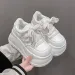 9 CM Platform Sneaker Caual For Women Light Outdoor Lace Up White Black Sneaker Breathable Fahion Sport Women'_vogvips.com