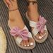 Women's Shoe New Outdoor Large Size Ladies Flat Bottom Flower Fashion Casual Wear Home Leisure Hanging Beads Hot Sale_vogvips.com