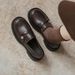 Soft-soled Loafers Women's Small Gold Coin Single Shoes British Thick-soled One-pedal Small Leather Shoes_vogvips.com
