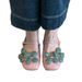 Lan Cabinet Version ~ New Color-Block Floral One-Strap Buckle Closed-Toe Shoes For Women With Hidden Heel Soft Leather_vogvips.com