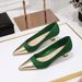 230-20 New Chine Style Women's With Low Heel, Heel Pattern, Silk, Metal Splicing, Pointed Spring And Autumn Single_vogvips.com