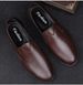 Sleeve Feet Men's Casual Cortex Retro Round Head Leather Shoes Professional Dress Solid Color Side Ear Elastic Men's Shoes_vogvips.com
