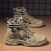 Outdoor Trendy Martin Large Size All-Season Fabric Men's Camouflage Pattern Fleece Lined Thickened Boots_vogvips.com