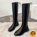 Women's 41-43 Wide Feet Thick Legs Long Over-the-Knee Non-Slip Fat MM High Tube Large Size Elastic Boots_vogvips.com