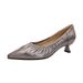 Stiletto Silver Shoes Soft Leather Wrinkled Commuter Work Shoes Pointed Toe High Heels 2025 New Spring Autumn Women's Mid Heel Sho_vogvips.com