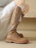 Embroidered Brown Western Cowboy Boots For Women, Melard Long High Tube 2025 New Knight Boots, Spring And Autumn_vogvips.com