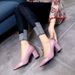 Autumn New Shallow Mouth Chunky Pointed Toe Fashion For Women Ladies Large Size High Heel Work Shoes_vogvips.com