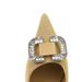 825-K69 Korean Style Fashion Party High Heels Stiletto Women's Suede Shallow Mouth Pointed Toe Metal Rhinestone Buckle_vogvips.com