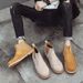 Men's Genuine Leather Chelsea Boots - Round Toe Slip-On Work Boots With Anti-Slip TPR Sole For Casual & Outdoor Wear (Available In Brown & Khaki)_vogvips.com